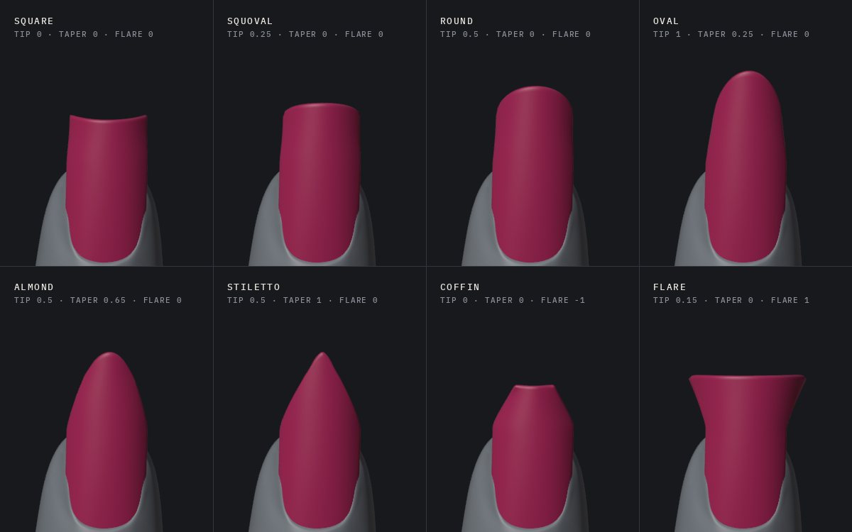 Breakdown: the eight salon nail shapes